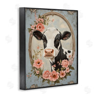 Petal Prints Design | Peachy Peonies Cow Portrait