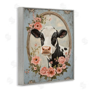 Petal Prints Design | Peachy Peonies Cow Portrait