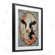 Petal Prints Design | Peachy Peonies Cow Portrait