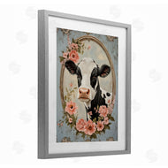 Petal Prints Design | Peachy Peonies Cow Portrait