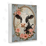 Petal Prints Design | Peachy Peonies Cow Portrait