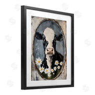 Petal Prints Design | Distressed Cow Portrait