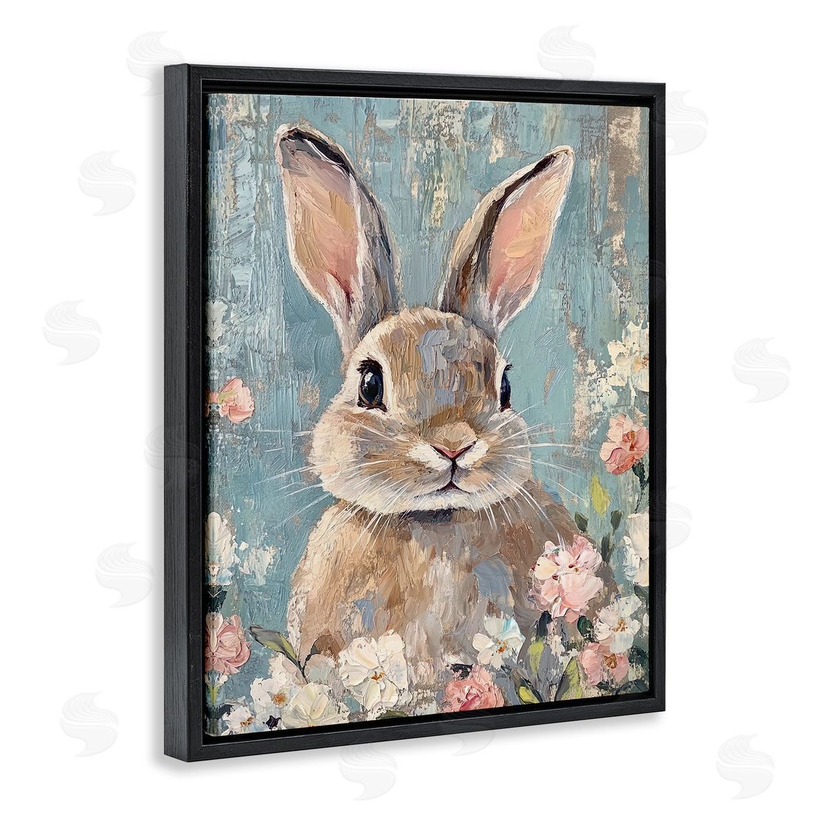 Franklyn Gregory Distressed Bunny Portrait Canvas Wall Art Print
