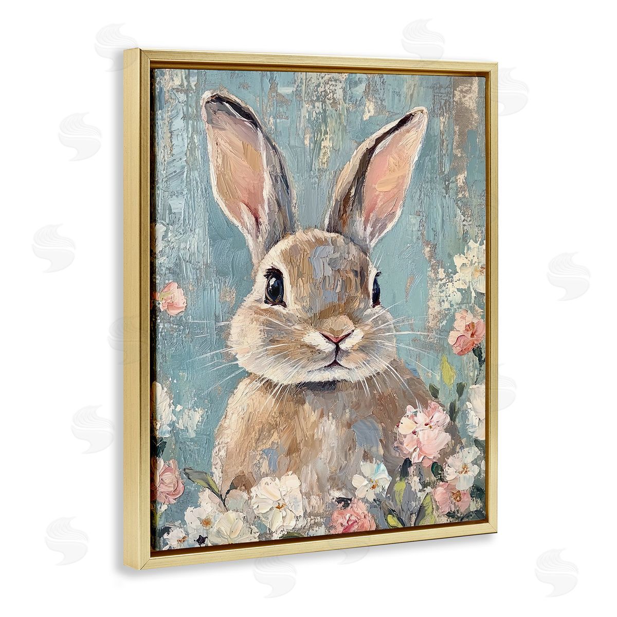Franklyn Gregory Distressed Bunny Portrait Canvas Wall Art Print
