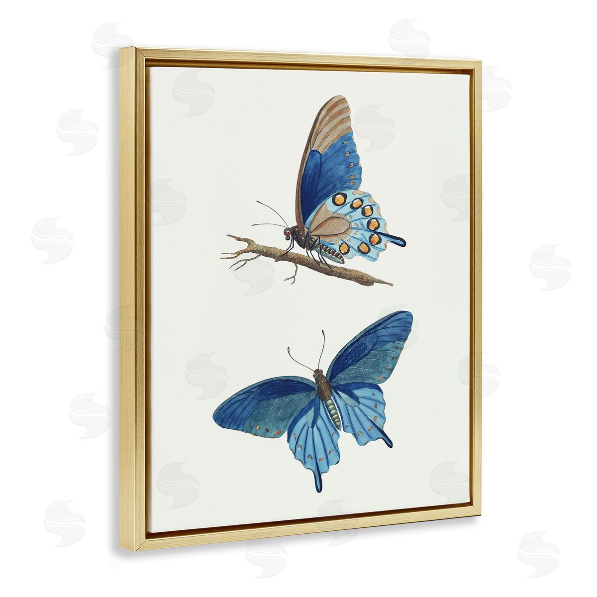 Arlington Prints Blue Butterflies Pair Canvas Wall Art Print