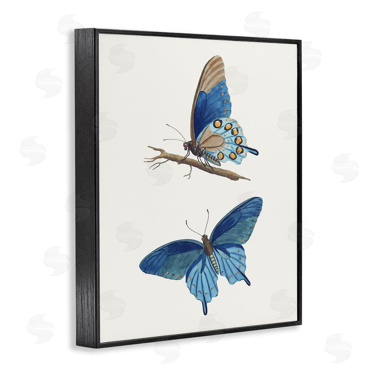 Arlington Prints Blue Butterflies Pair Canvas Wall Art Print