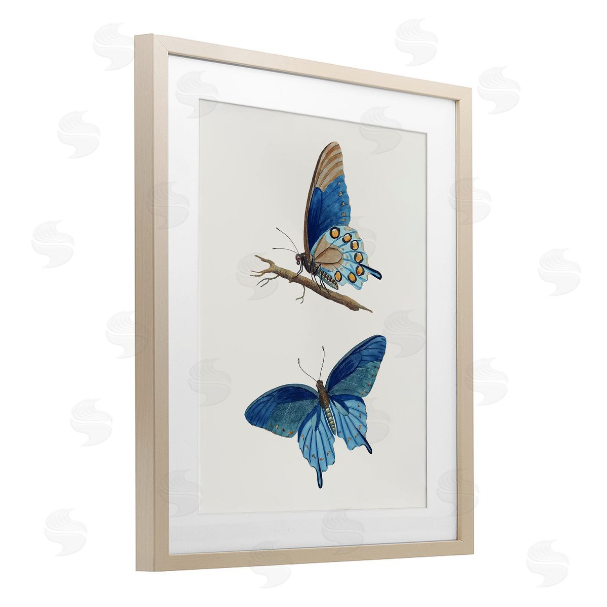Arlington Prints Blue Butterflies Pair Canvas Wall Art Print