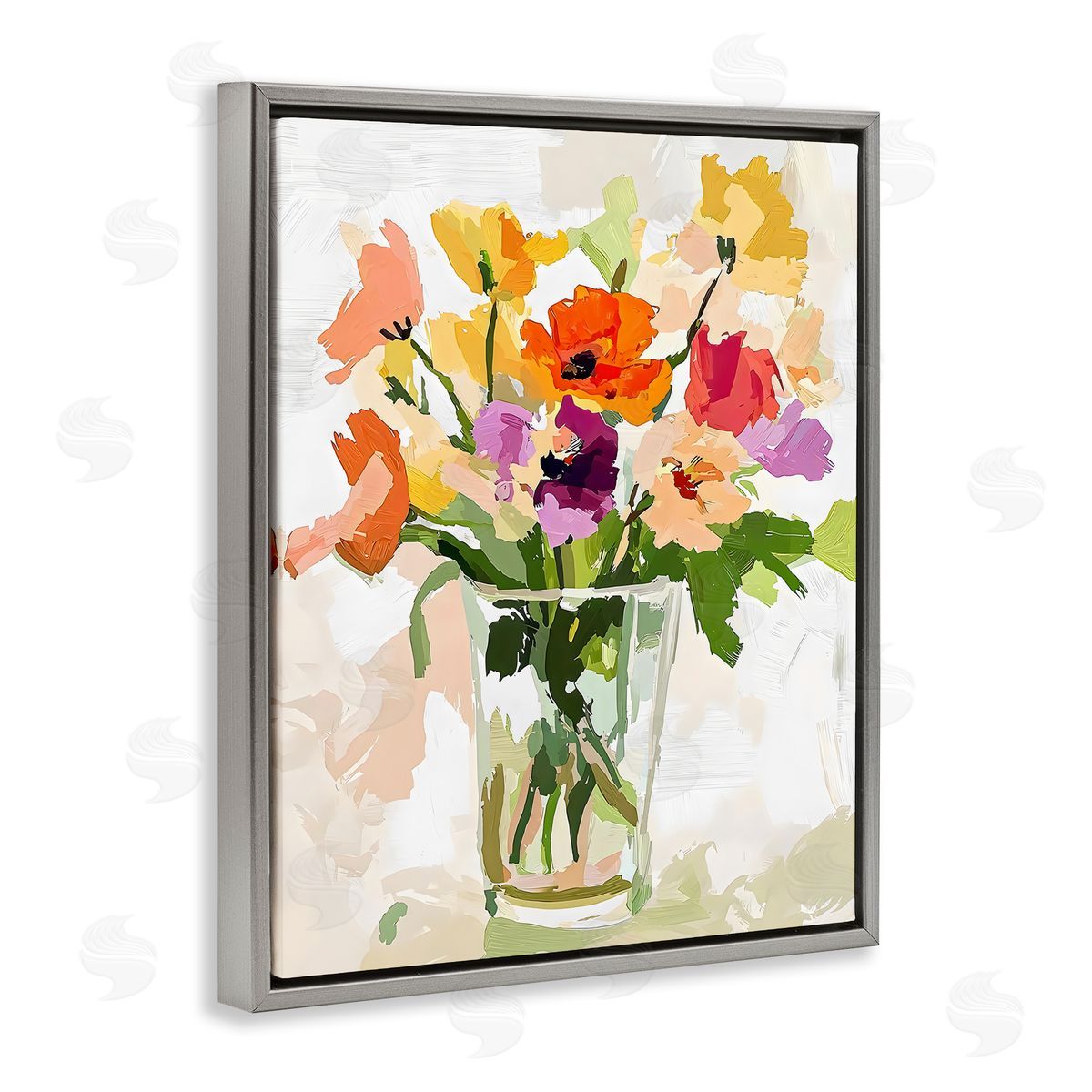 Riley B Bold Springy Blooms Canvas Wall Art Print