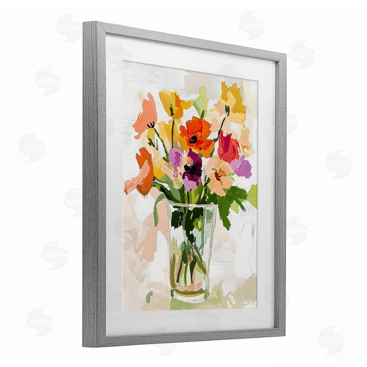 Riley B Bold Springy Blooms Canvas Wall Art Print
