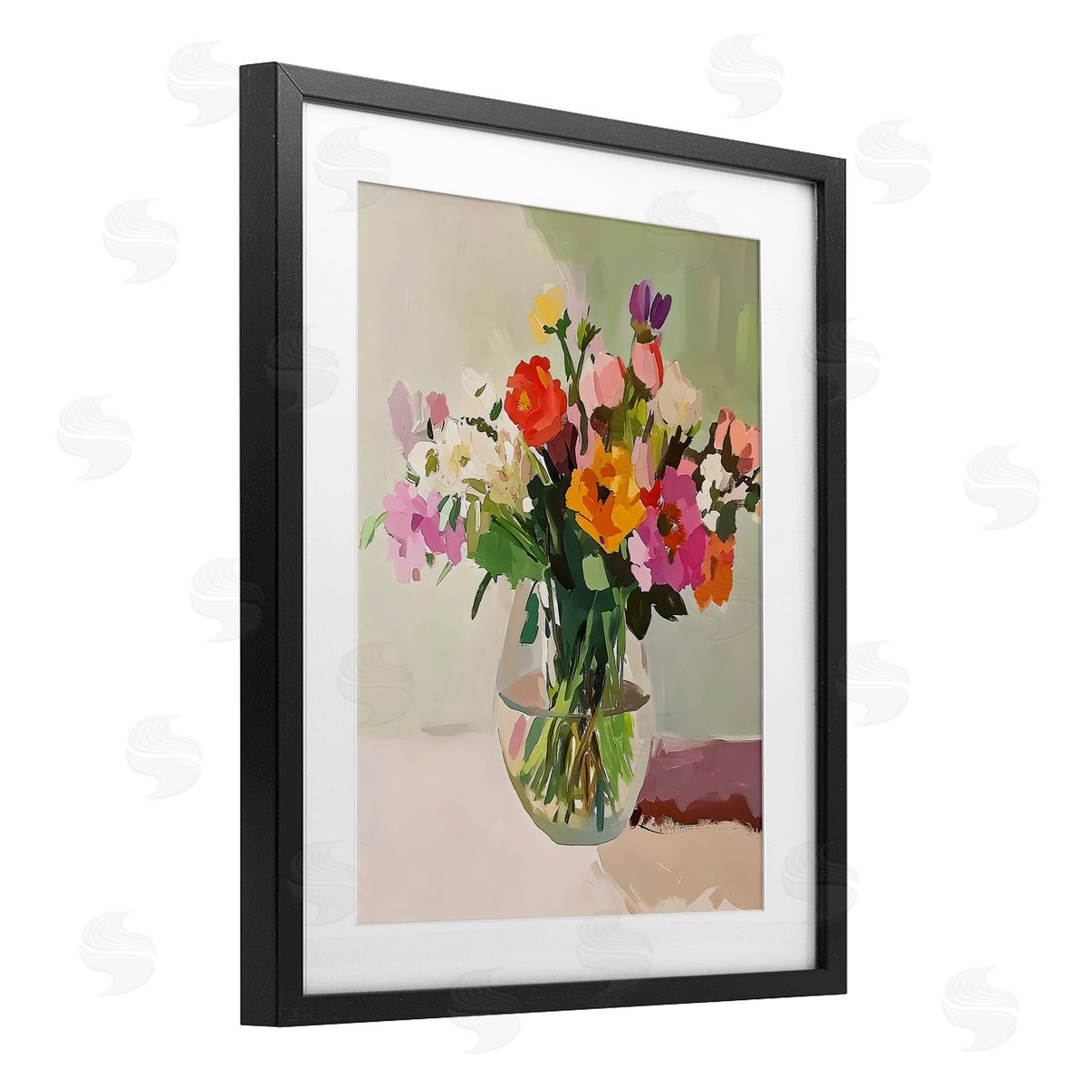 Riley B Cheerful Garden Bouquet Canvas Wall Art Print