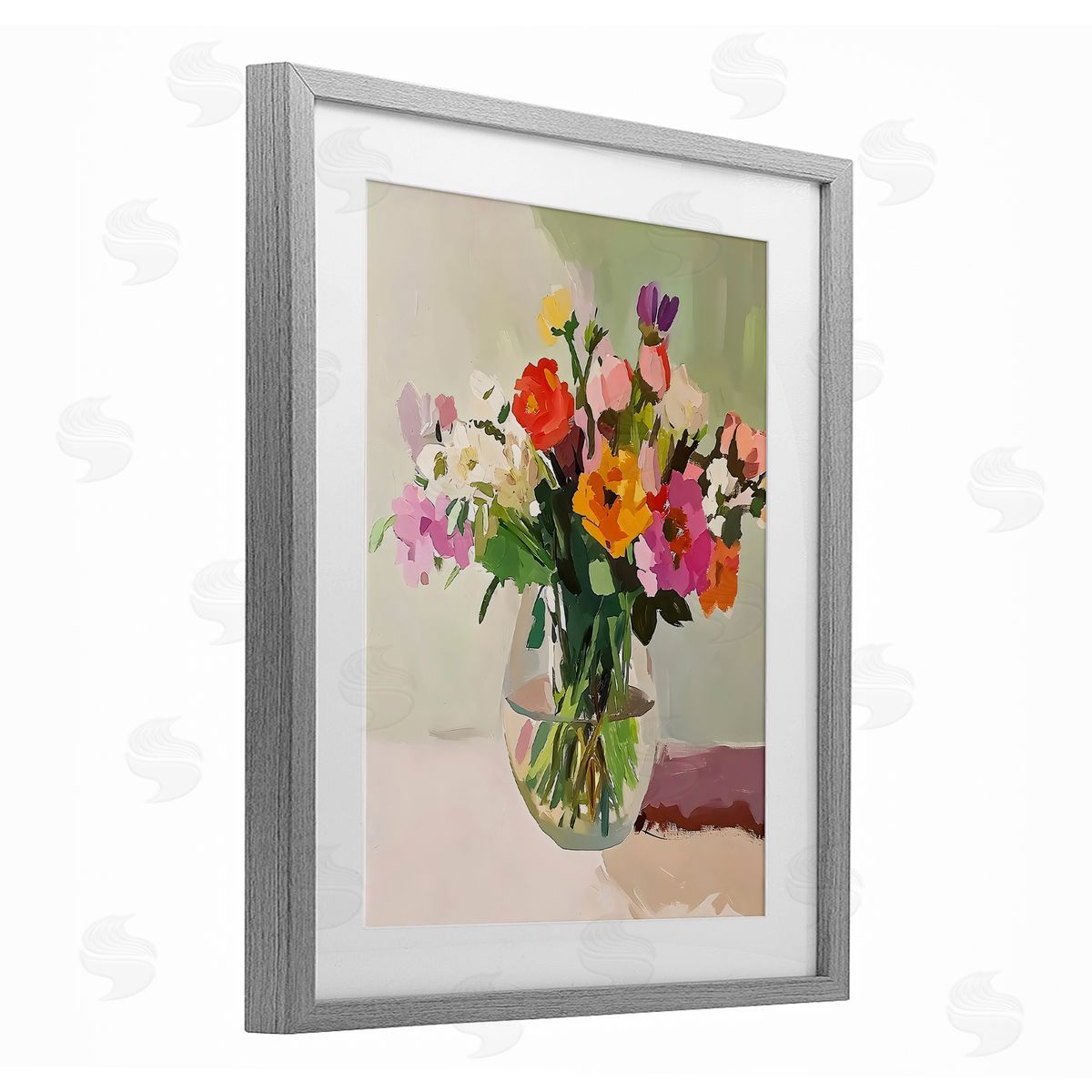 Riley B Cheerful Garden Bouquet Canvas Wall Art Print