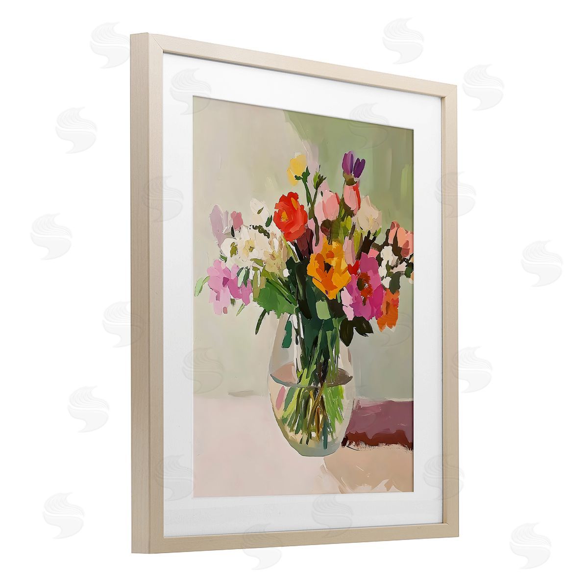 Riley B Cheerful Garden Bouquet Canvas Wall Art Print