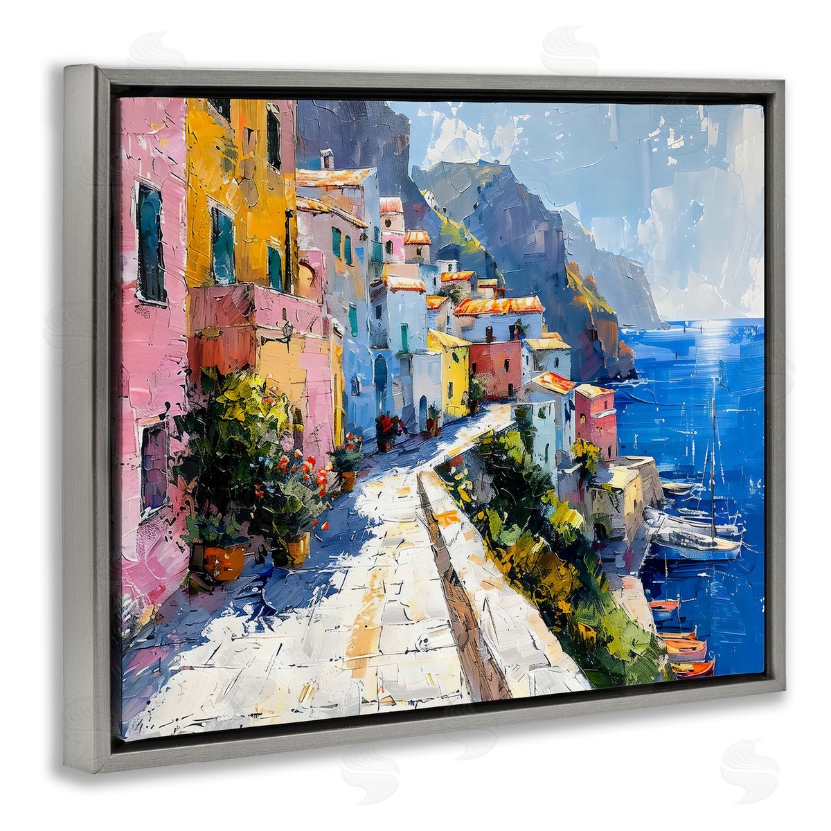 LSR Creative Studio Pathway Along The Coast Canvas Wall Art Print