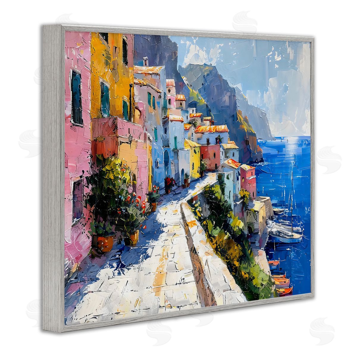 LSR Creative Studio Pathway Along The Coast Canvas Wall Art Print
