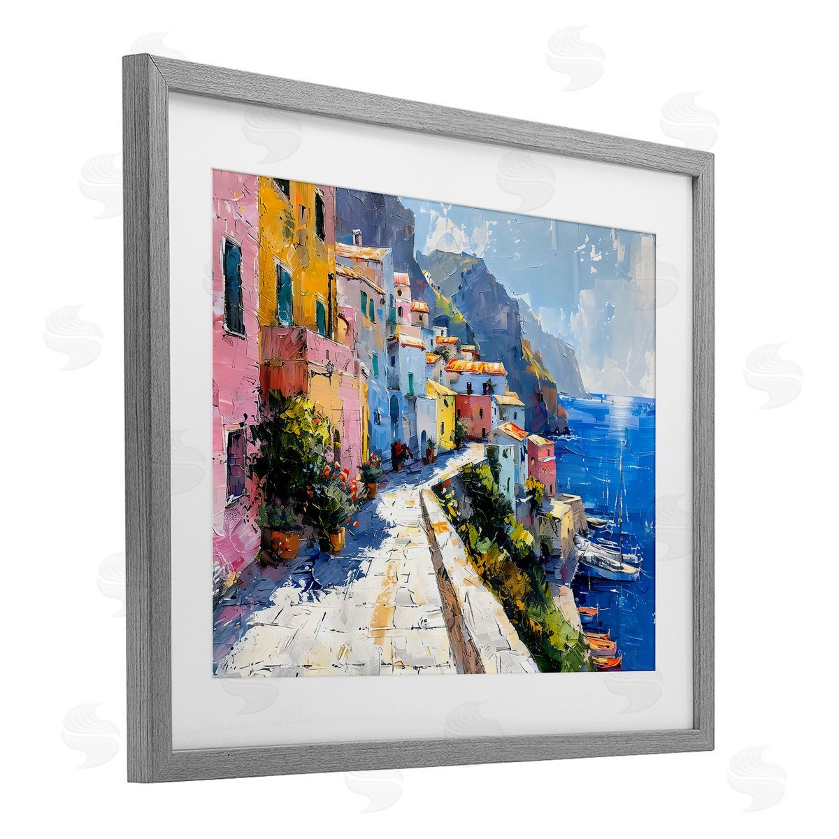 LSR Creative Studio Pathway Along The Coast Canvas Wall Art Print