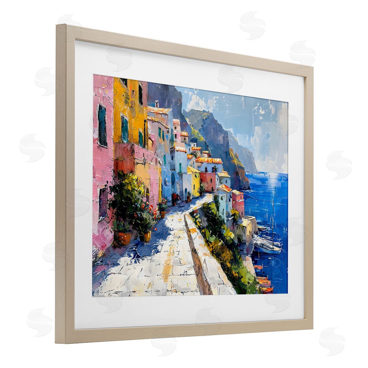 LSR Creative Studio Pathway Along The Coast Canvas Wall Art Print