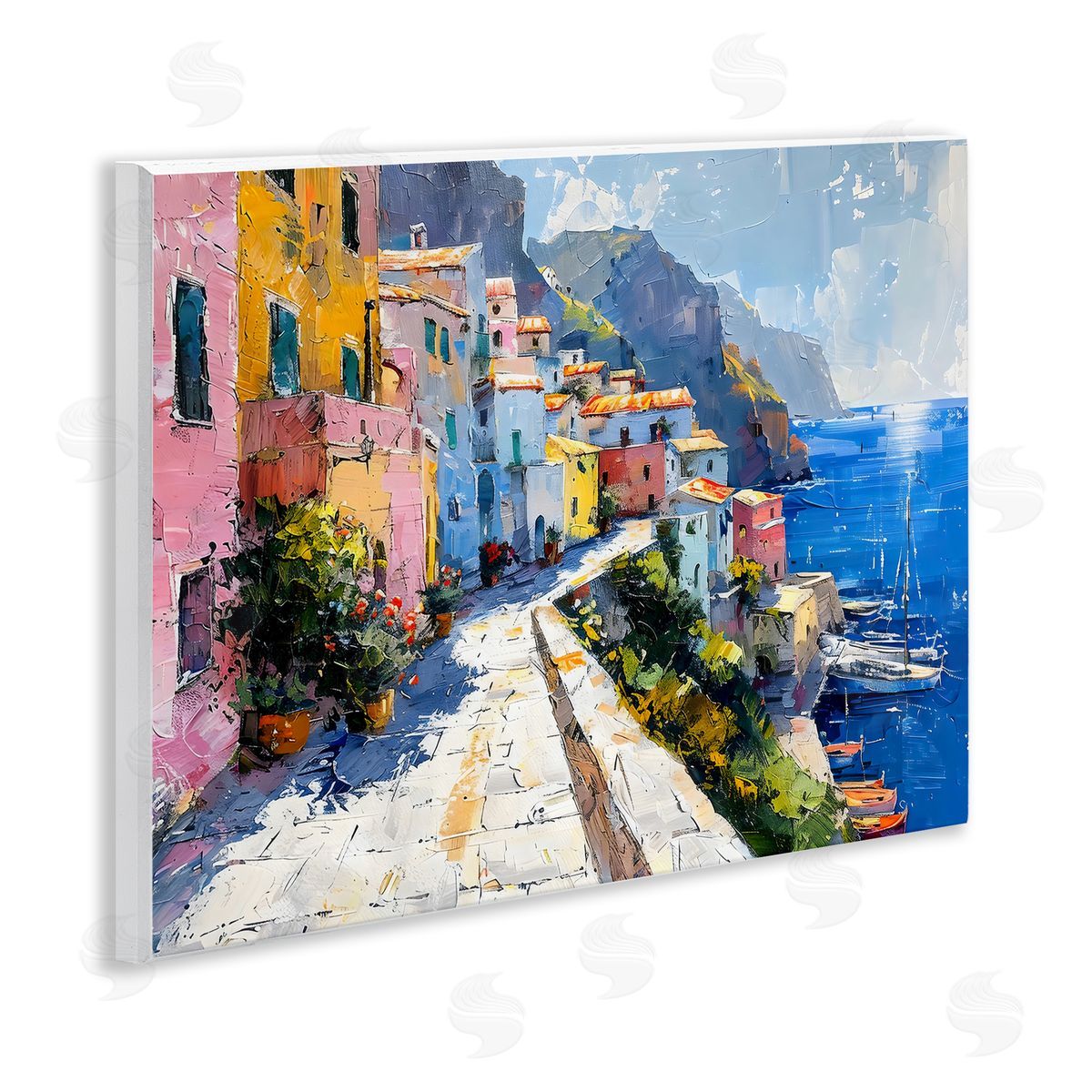 LSR Creative Studio Pathway Along The Coast Canvas Wall Art Print