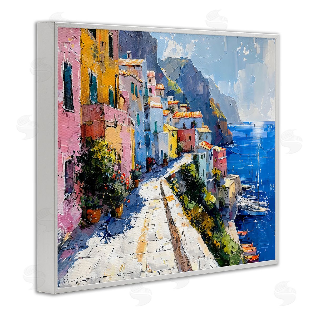 LSR Creative Studio Pathway Along The Coast Canvas Wall Art Print