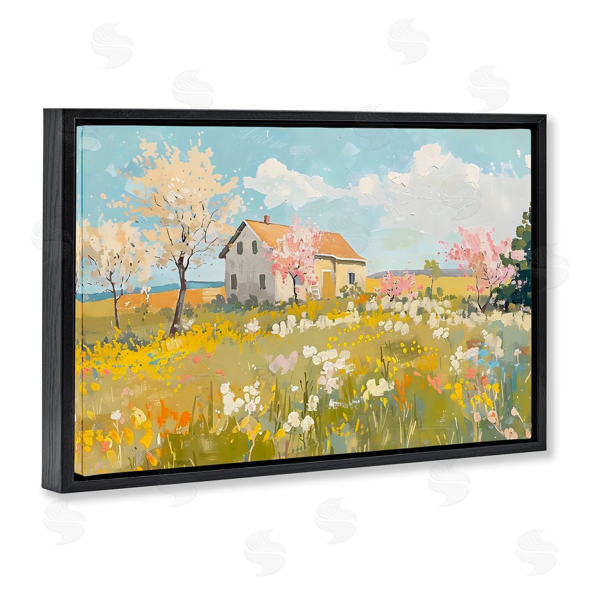 LSR Creative Studio Spring Barn Scene Canvas Wall Art Print