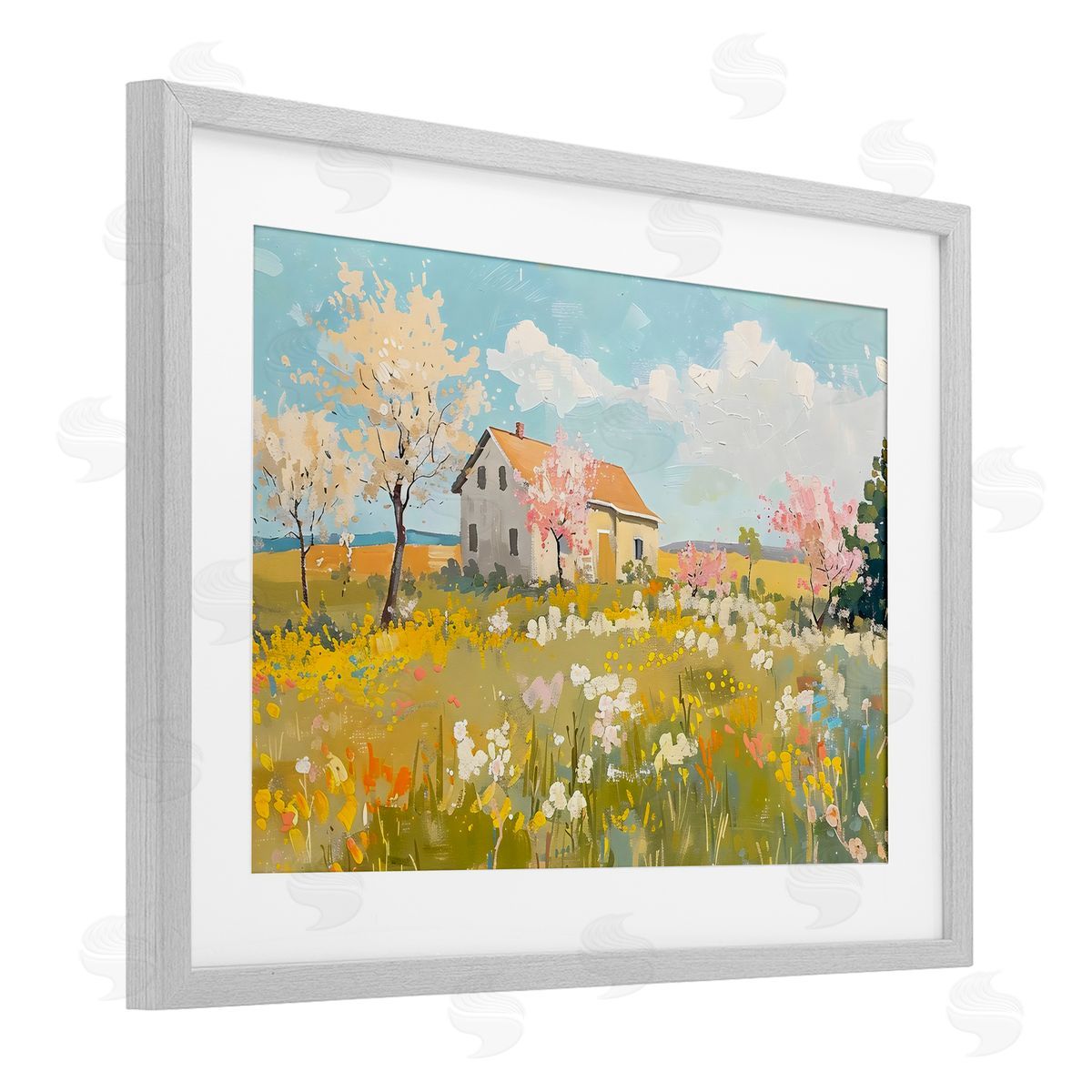 LSR Creative Studio Spring Barn Scene Canvas Wall Art Print