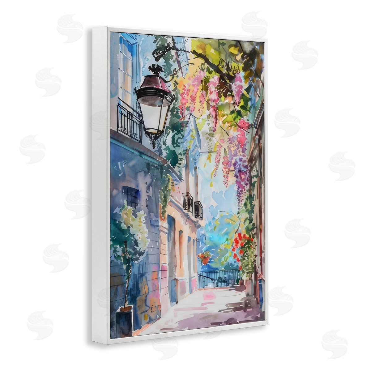 LSR Creative Studio Floral Walkway Cityscape Canvas Wall Art Print