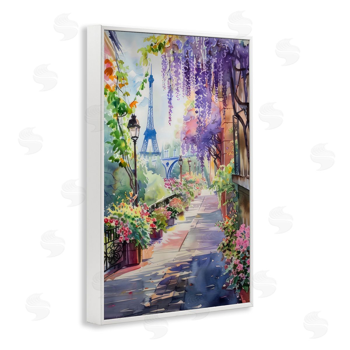 LSR Creative Studio Wisteria Walkway in Paris Canvas Wall Art Print