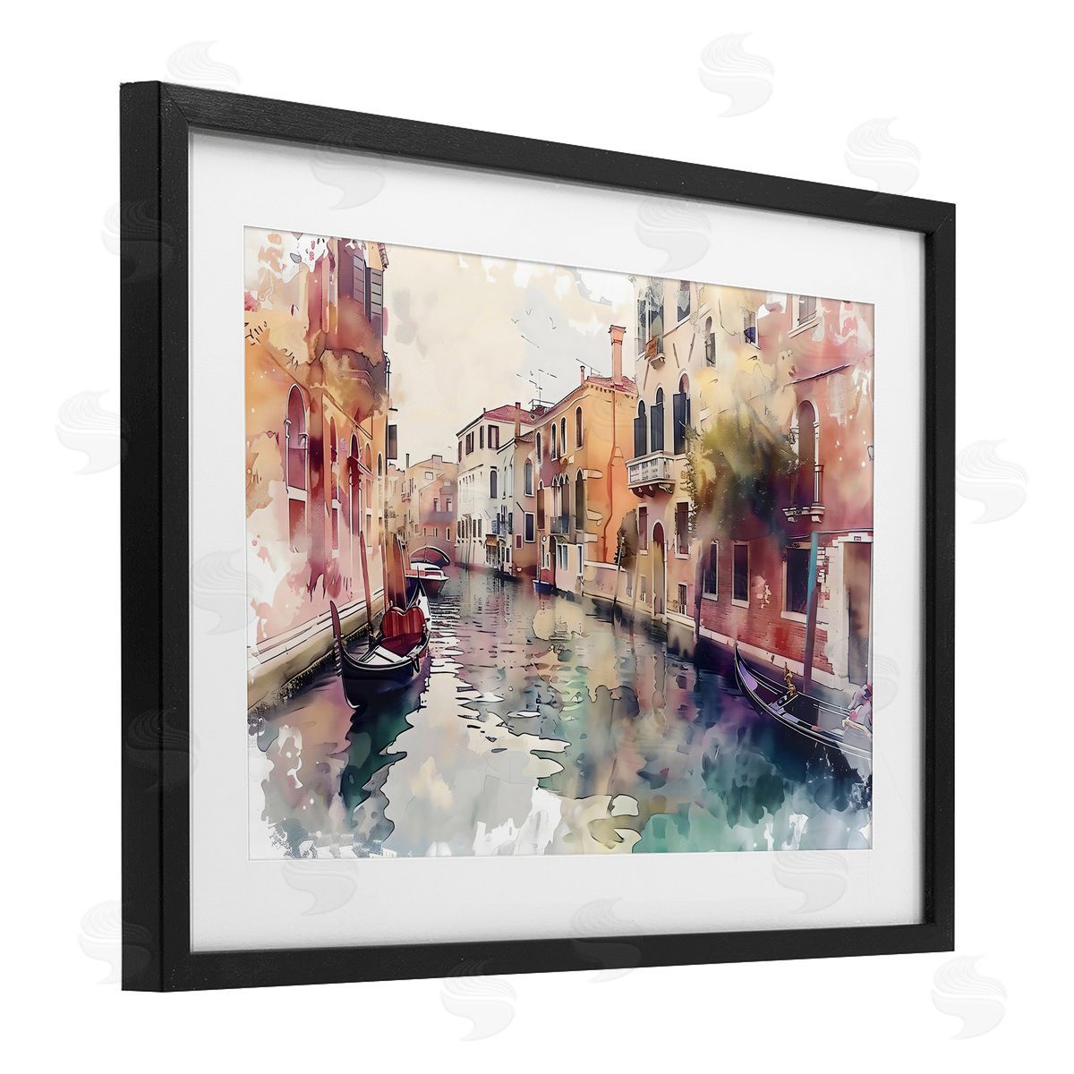 LSR Creative Studio Venice Canal Watercolor Style Canvas Wall Art Print