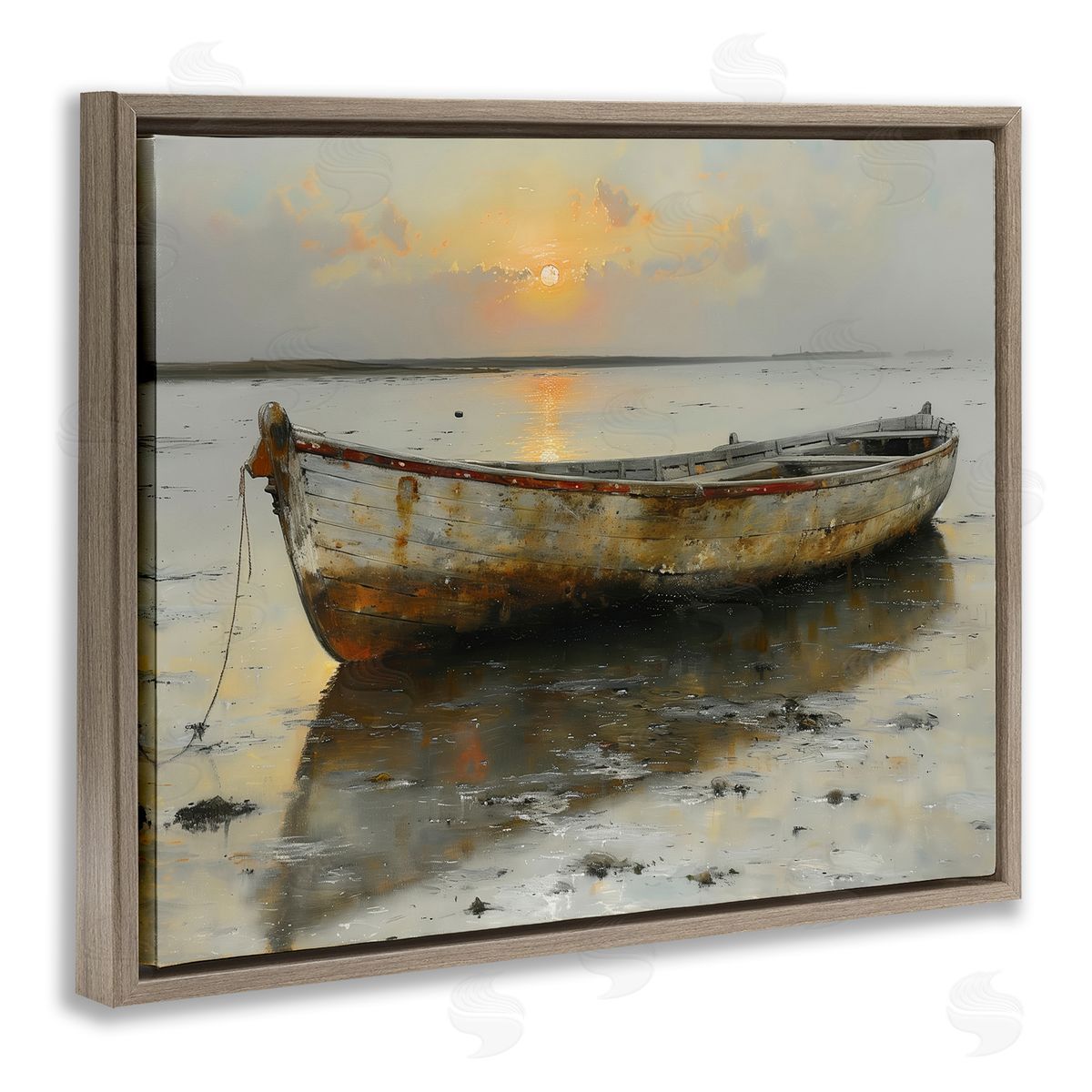 Arlington Prints | Beached Boat at Sunset