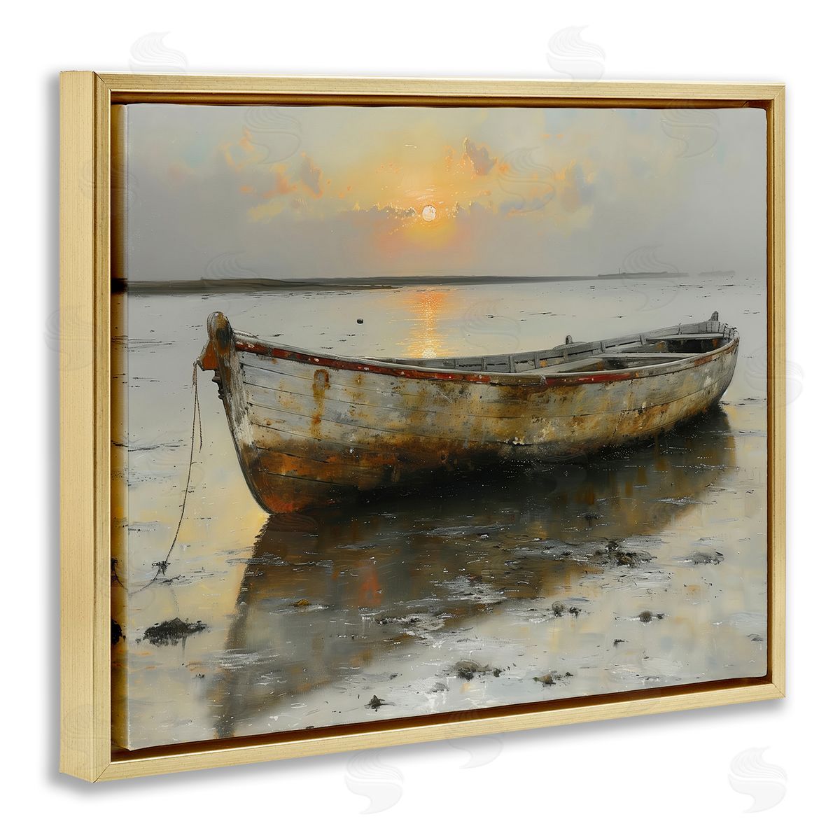 Arlington Prints | Beached Boat at Sunset