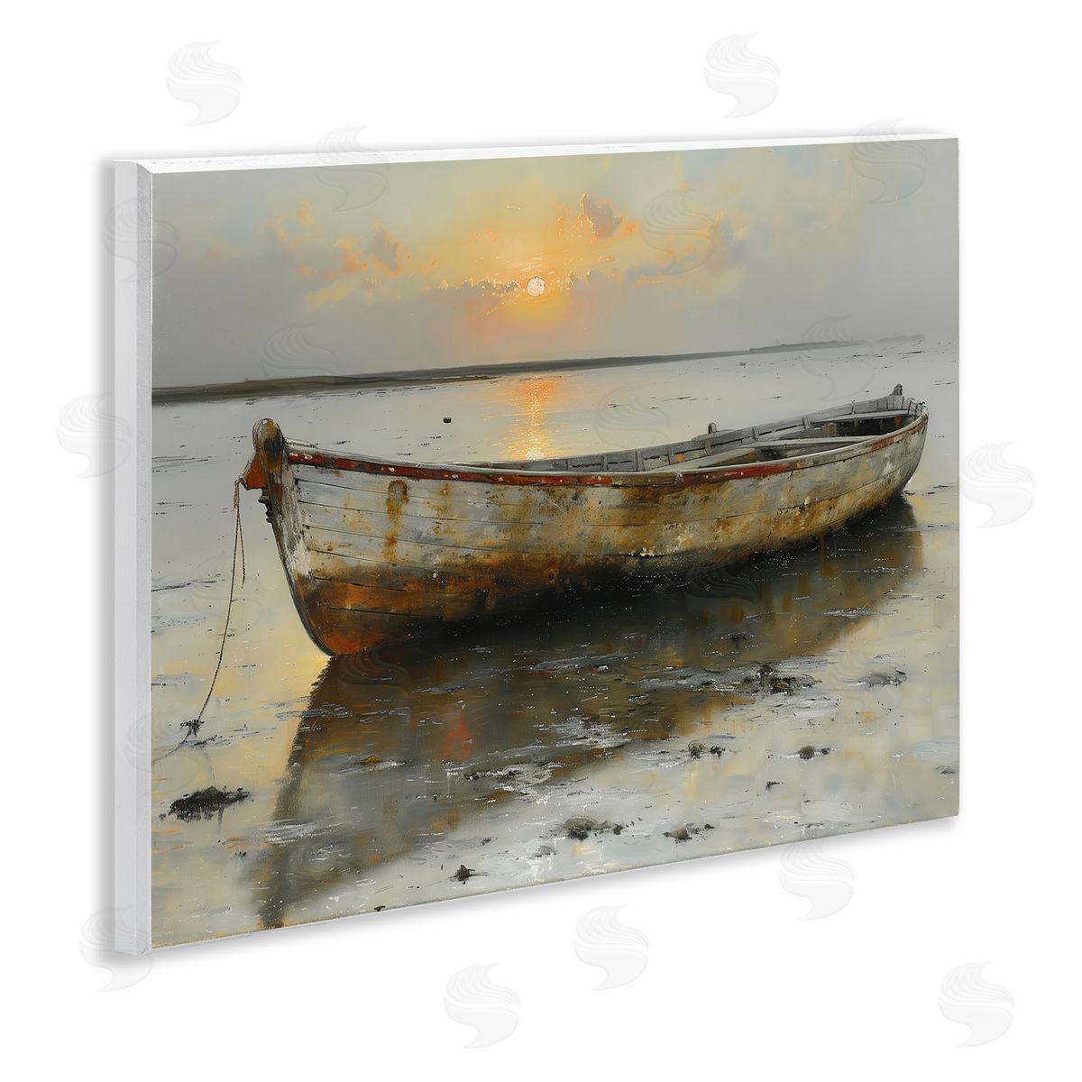 Arlington Prints | Beached Boat at Sunset