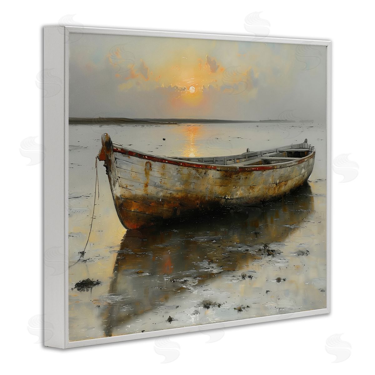 Arlington Prints | Beached Boat at Sunset