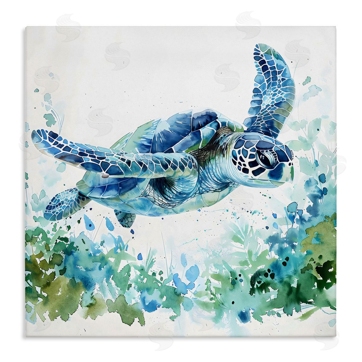 LSR Creative Studio | Swimming Turtle & Botanicals