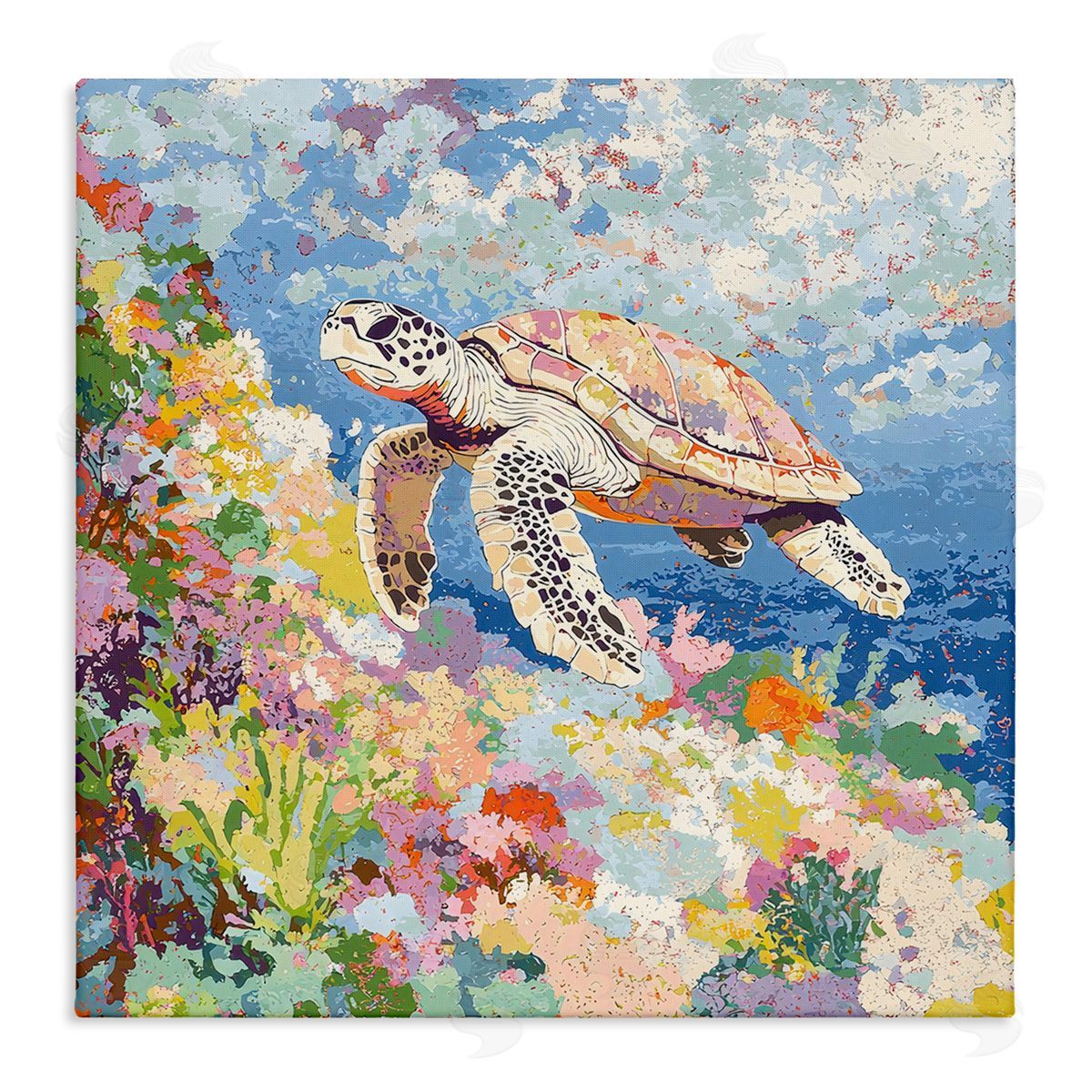 LSR Creative Studio | Vivid Turtle Amidst Reef