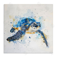 LSR Creative Studio | Blue Sea Turtle with Splatter