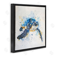 LSR Creative Studio | Blue Sea Turtle with Splatter