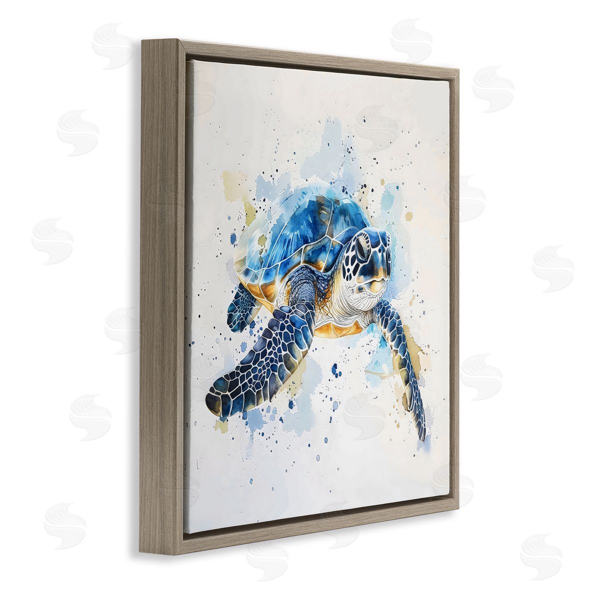LSR Creative Studio | Blue Sea Turtle with Splatter