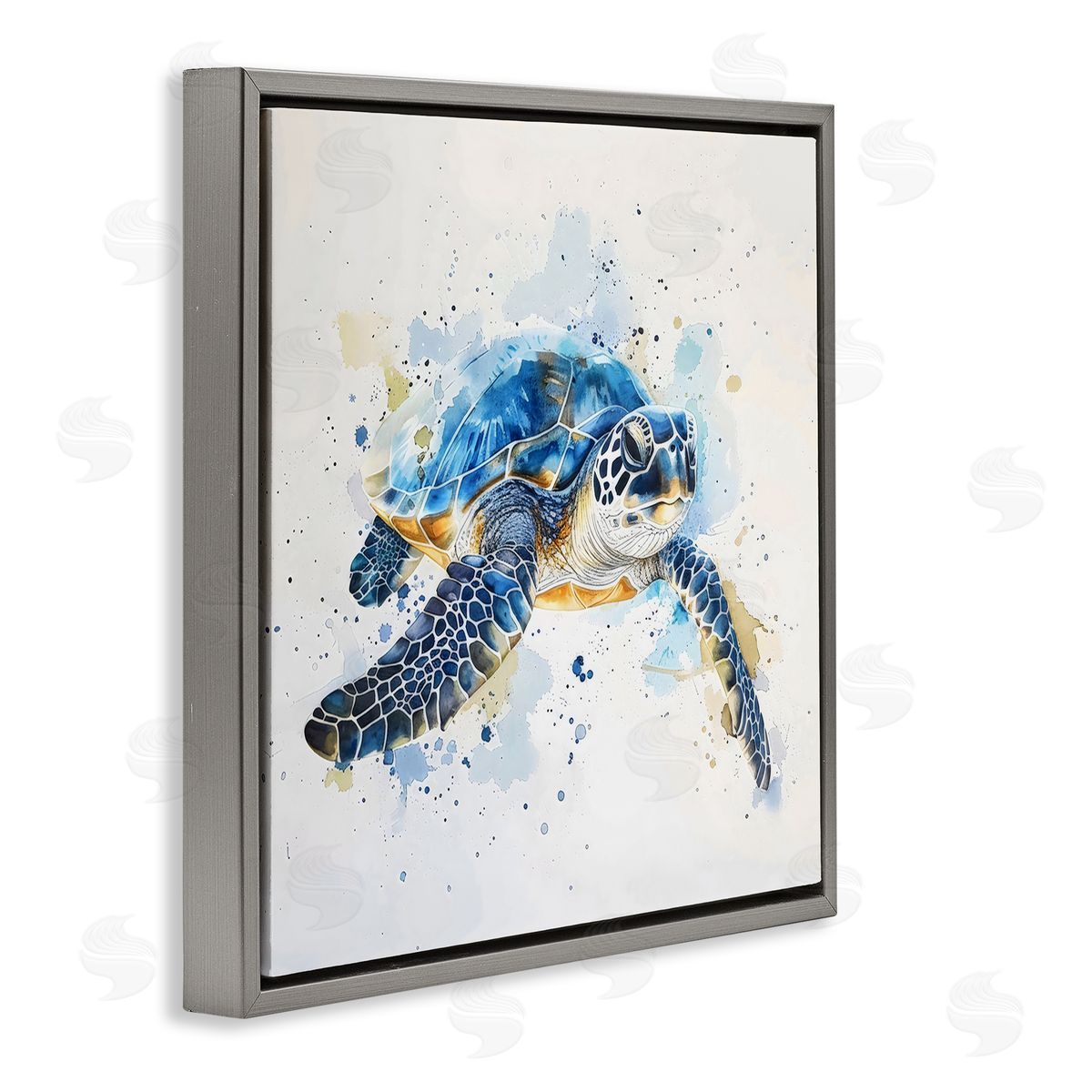 LSR Creative Studio | Blue Sea Turtle with Splatter