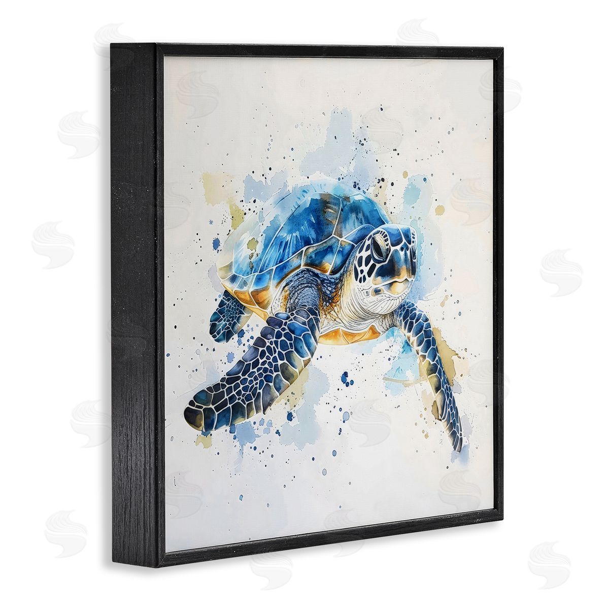 LSR Creative Studio | Blue Sea Turtle with Splatter