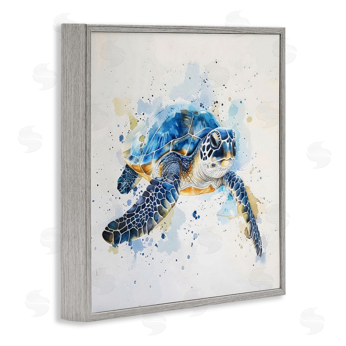 LSR Creative Studio | Blue Sea Turtle with Splatter