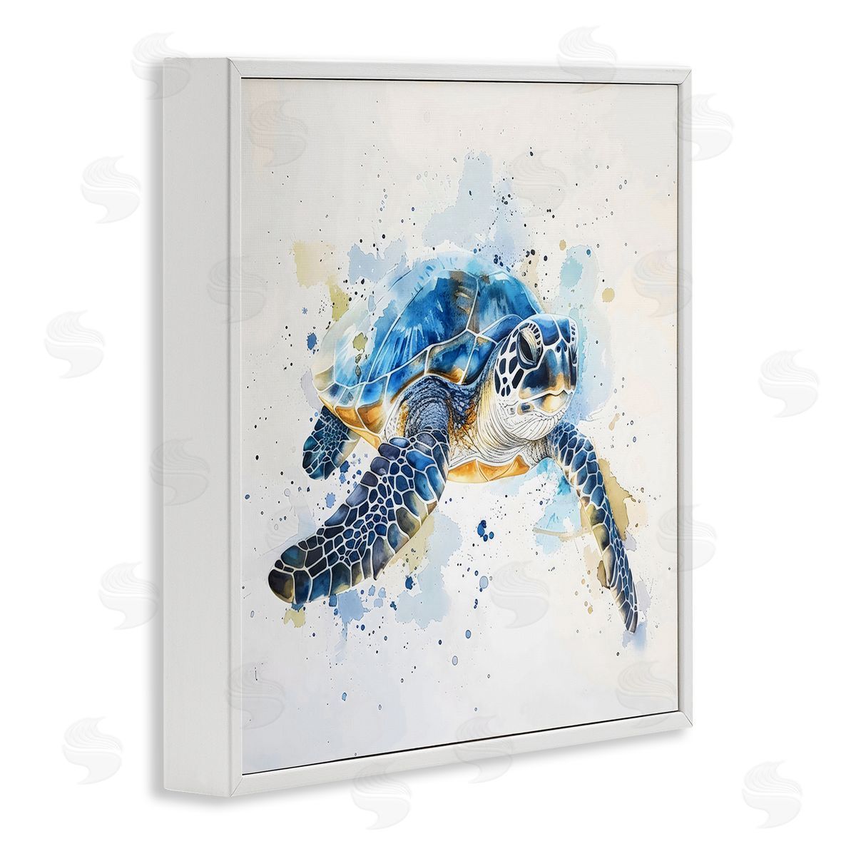 LSR Creative Studio | Blue Sea Turtle with Splatter