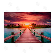 LSR Creative Studio | Peaceful Sunset Over Pier