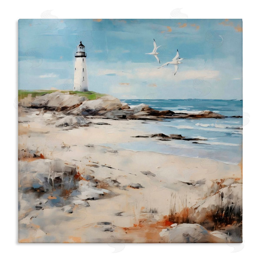 LSR Creative Studio | Lighthouse On Rocky Shore