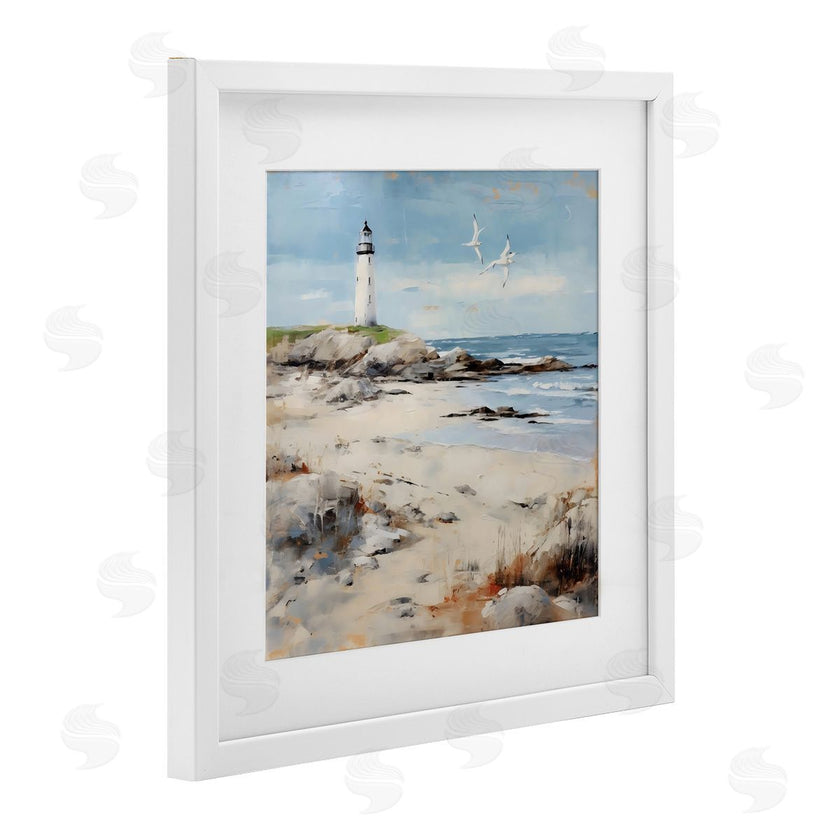 LSR Creative Studio | Lighthouse On Rocky Shore