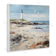 LSR Creative Studio | Lighthouse On Rocky Shore