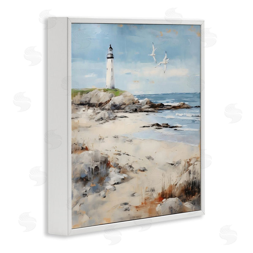 LSR Creative Studio | Lighthouse On Rocky Shore