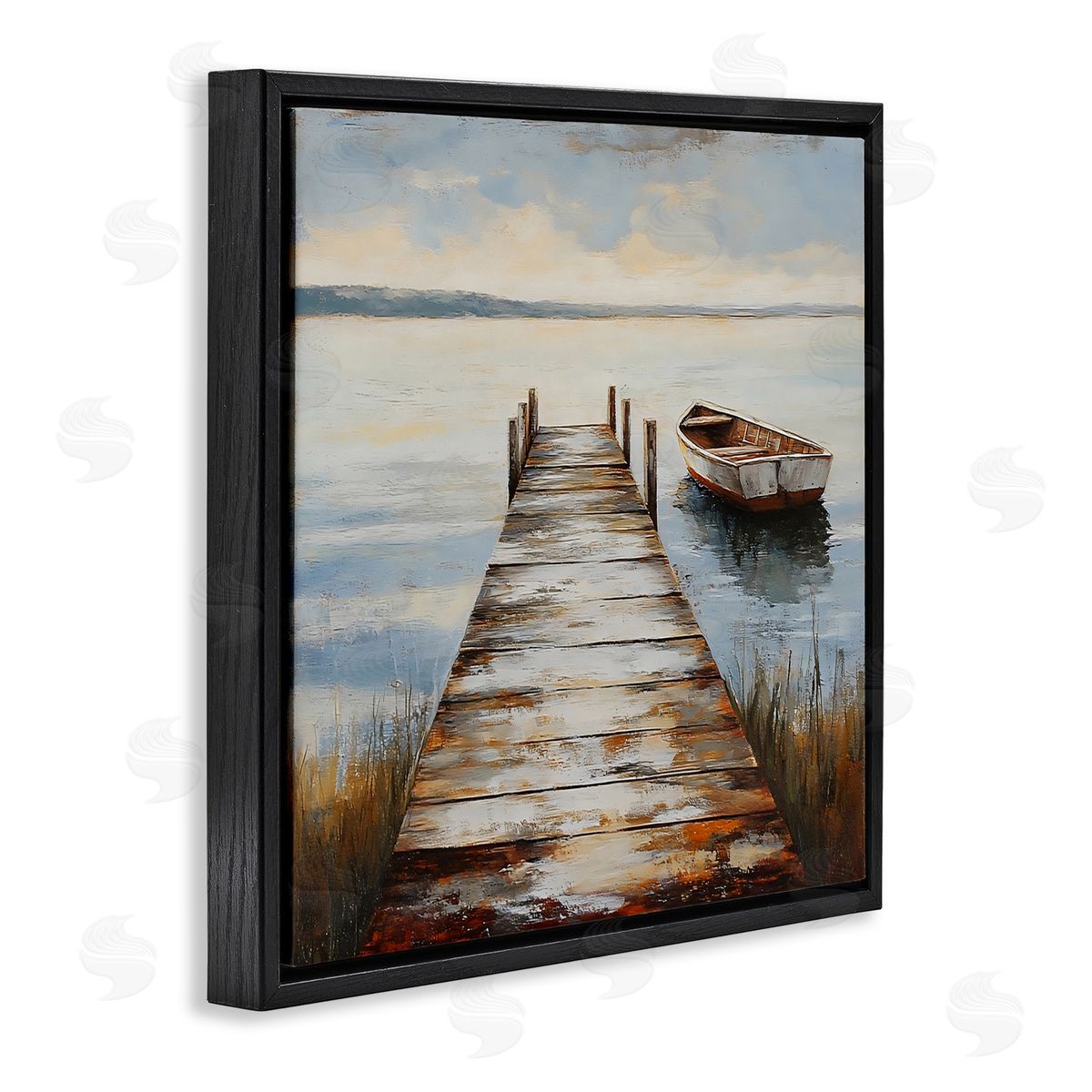 LSR Creative Studio Shimmering Lake Seascape Canvas Wall Art Print
