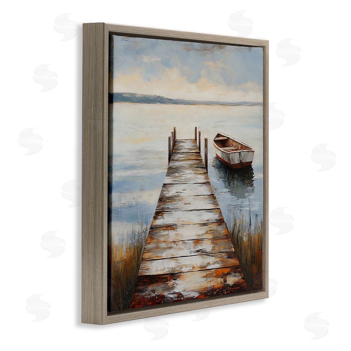 LSR Creative Studio Shimmering Lake Seascape Canvas Wall Art Print