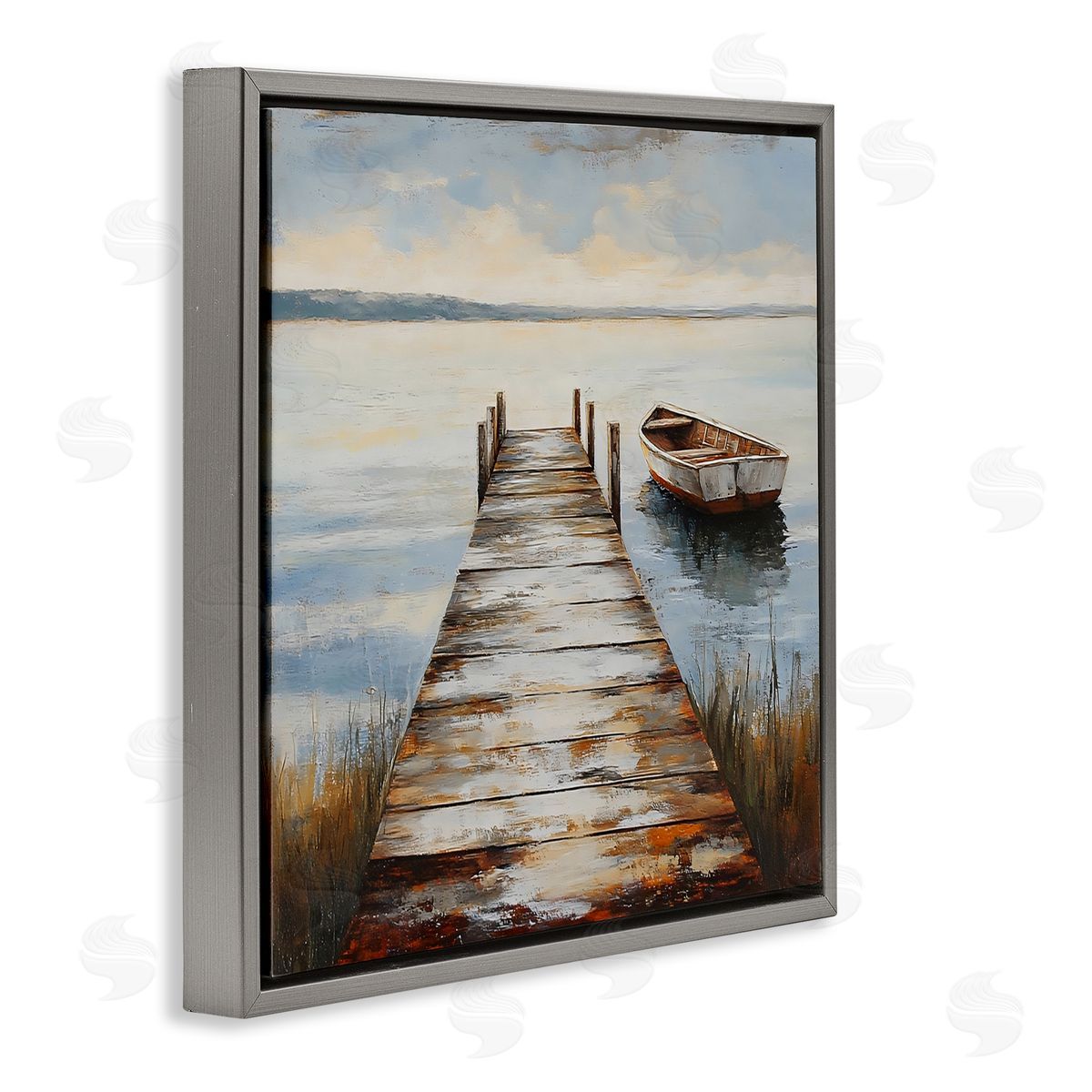 LSR Creative Studio Shimmering Lake Seascape Canvas Wall Art Print