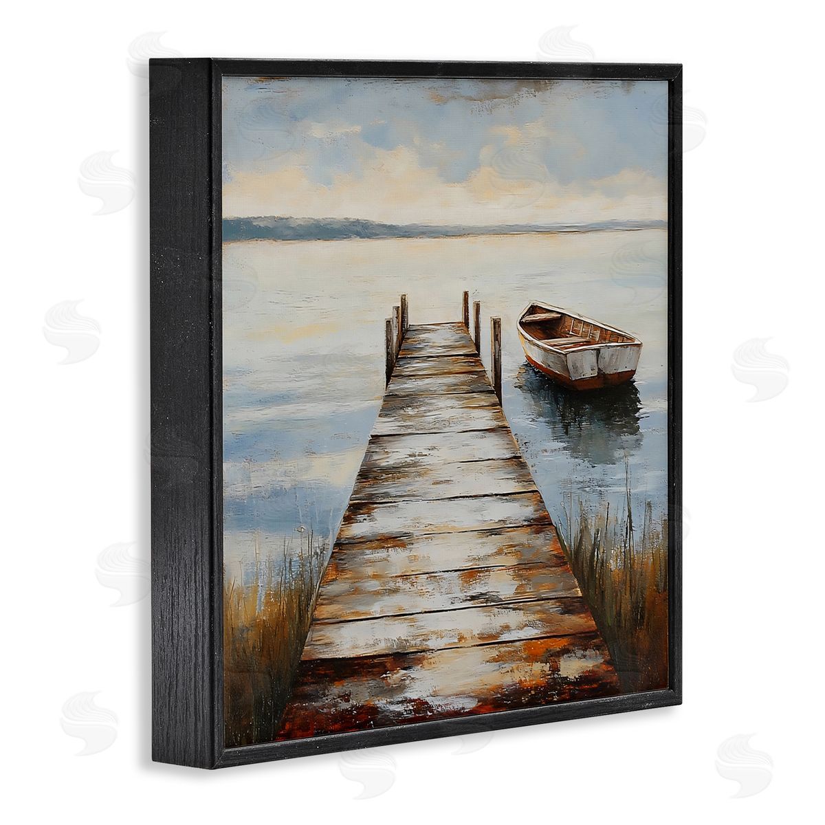 LSR Creative Studio Shimmering Lake Seascape Canvas Wall Art Print