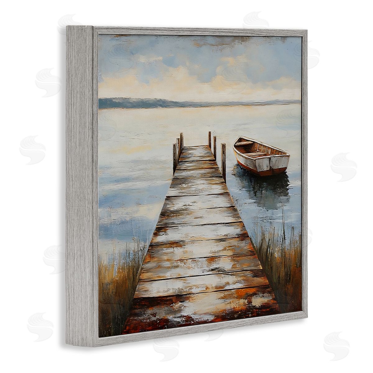 LSR Creative Studio Shimmering Lake Seascape Canvas Wall Art Print